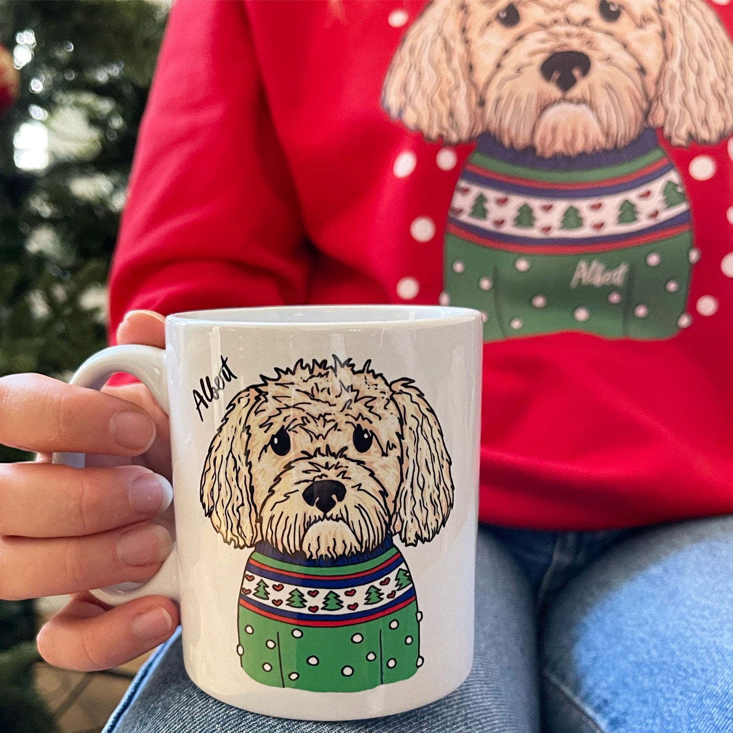 Personalised Dog Lover Christmas Mug