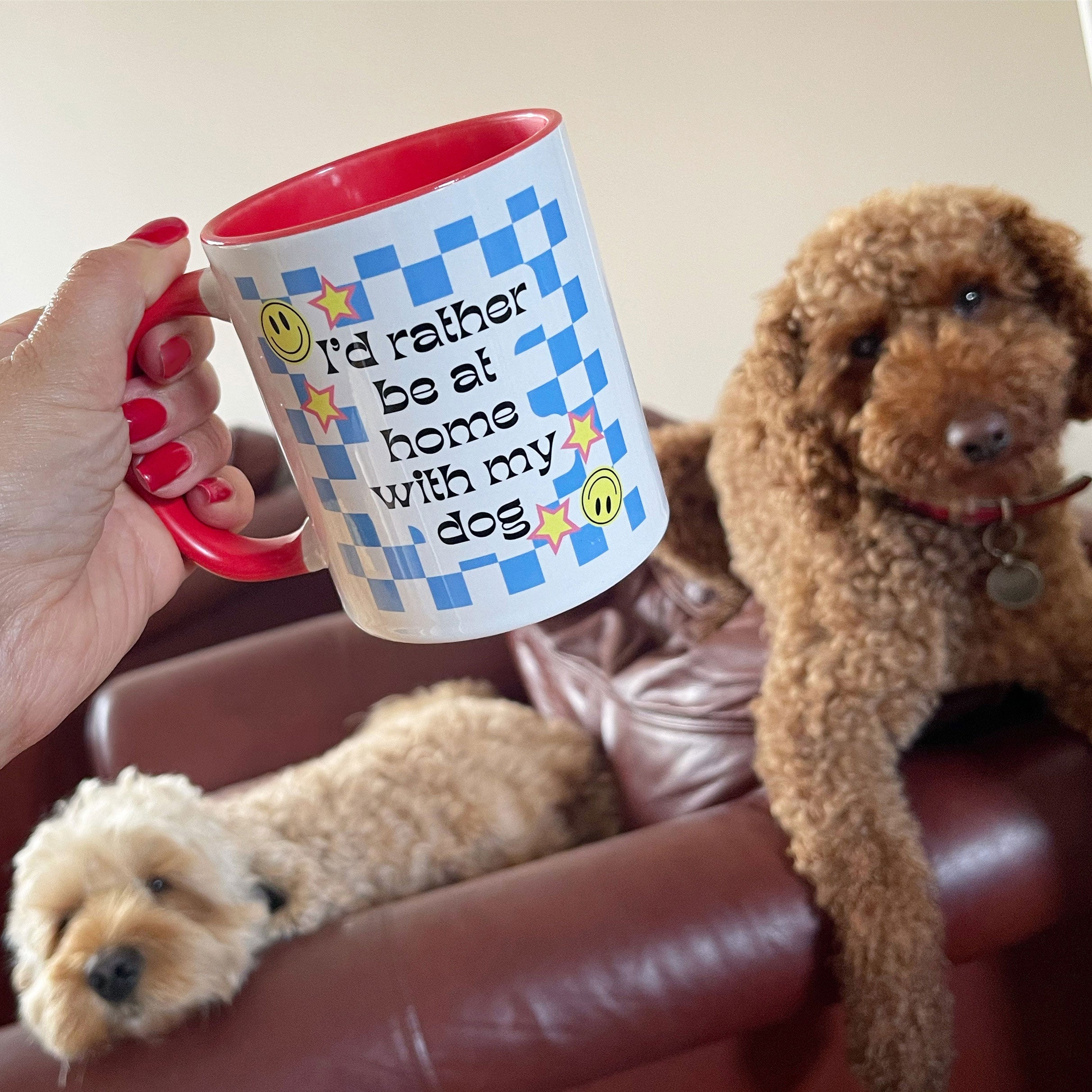I'd Rather Be At Home With My Dog Ceramic Mug