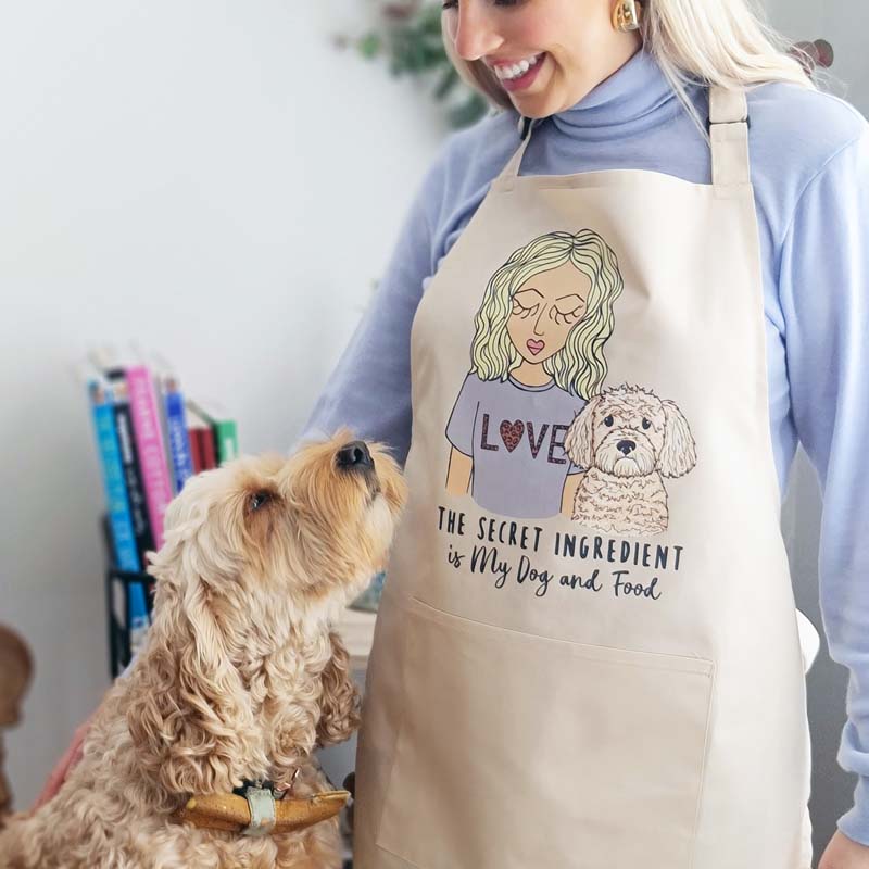 Personalised Dog Lover Apron for Him and Her
