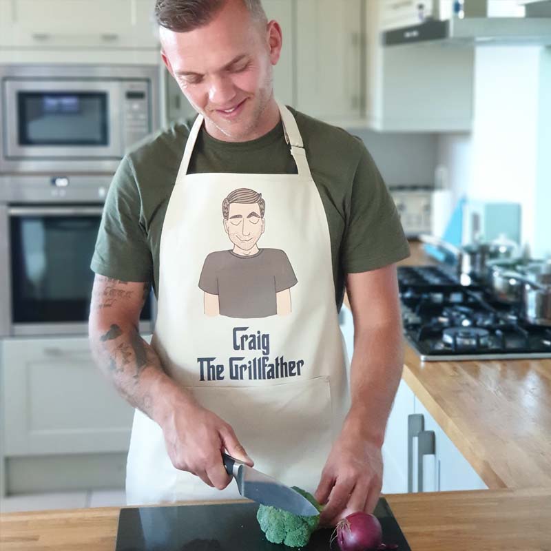Personalised 'The Grillfather' Mens Apron