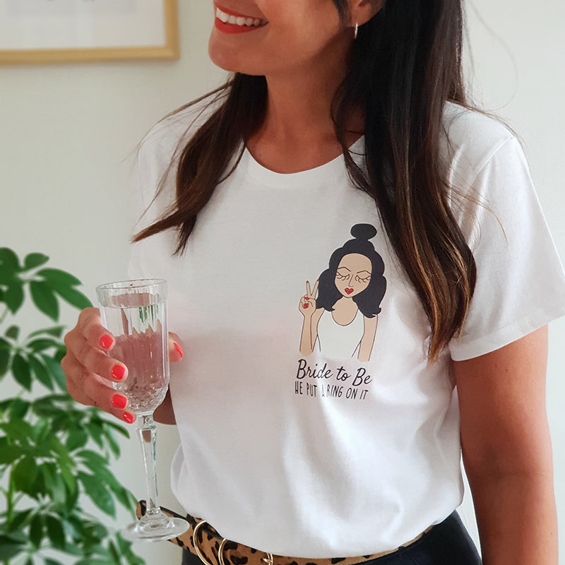 Personalised Bride To Be Organic T-Shirt