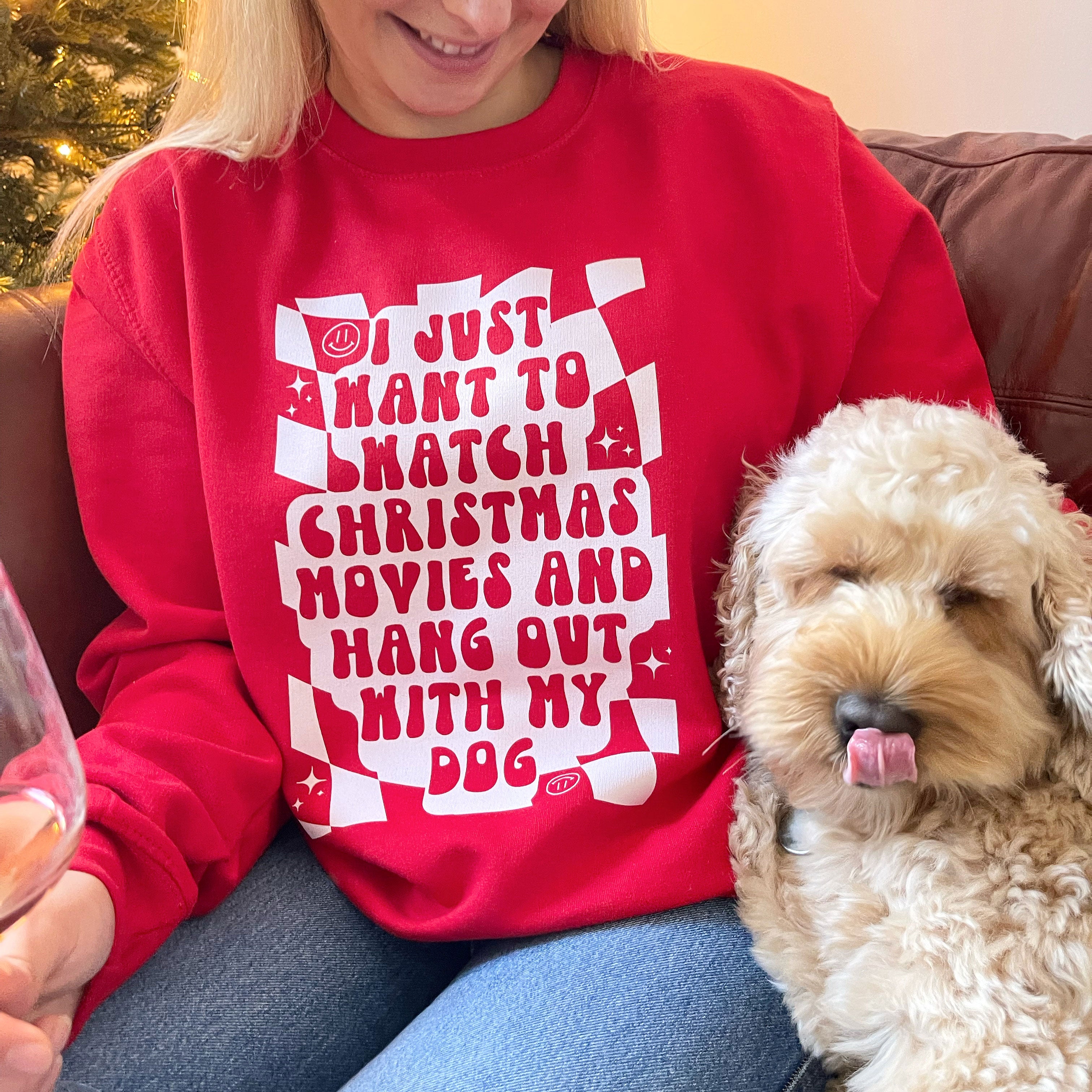 Hang Out With My Dog Christmas Jumper