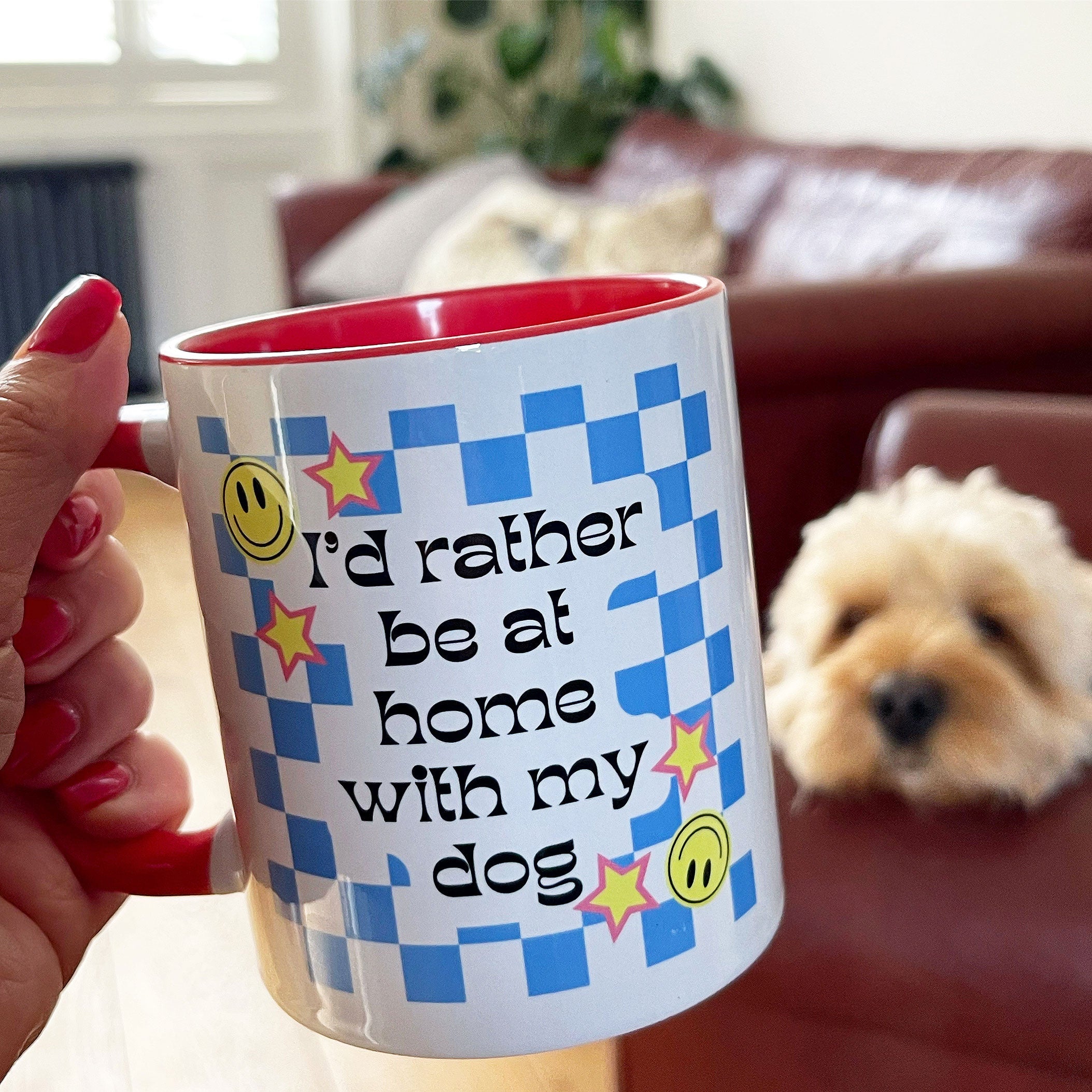 I'd Rather Be At Home With My Dog Ceramic Mug