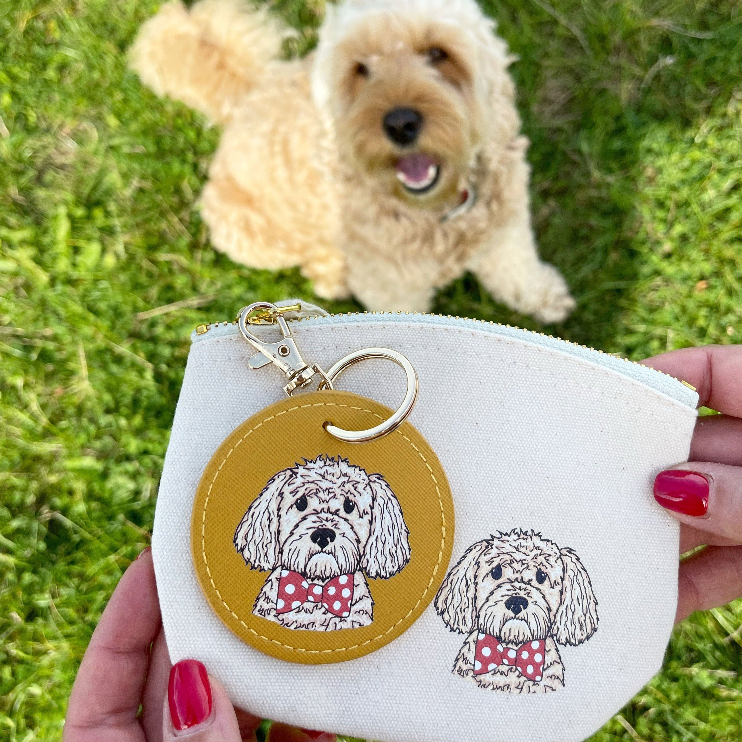 Personalised Dog Lover Purse And Keyring Set