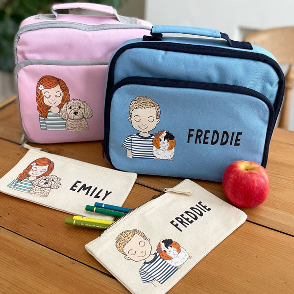 Personalised Back To School Kids Pencil Case With Pet On