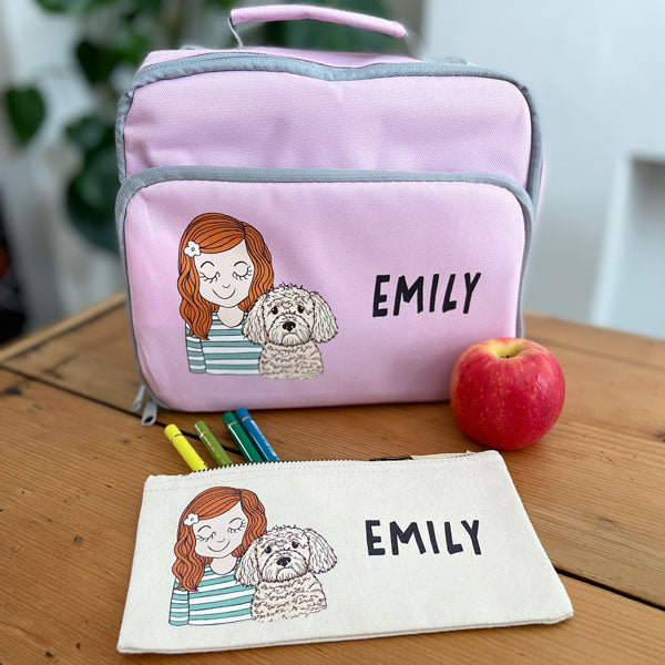 Personalised Back To School Lunch Bag With Pet