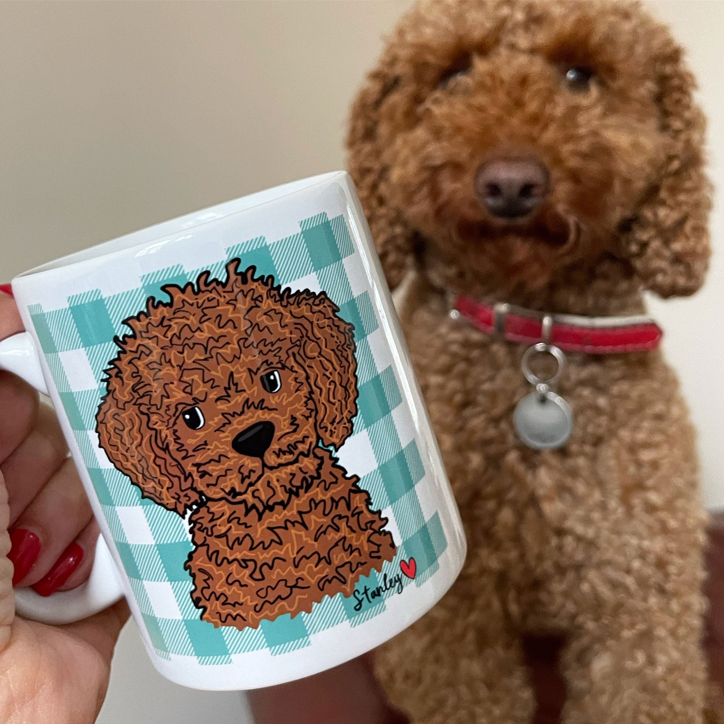 Personalised Dog Lover Check Mug