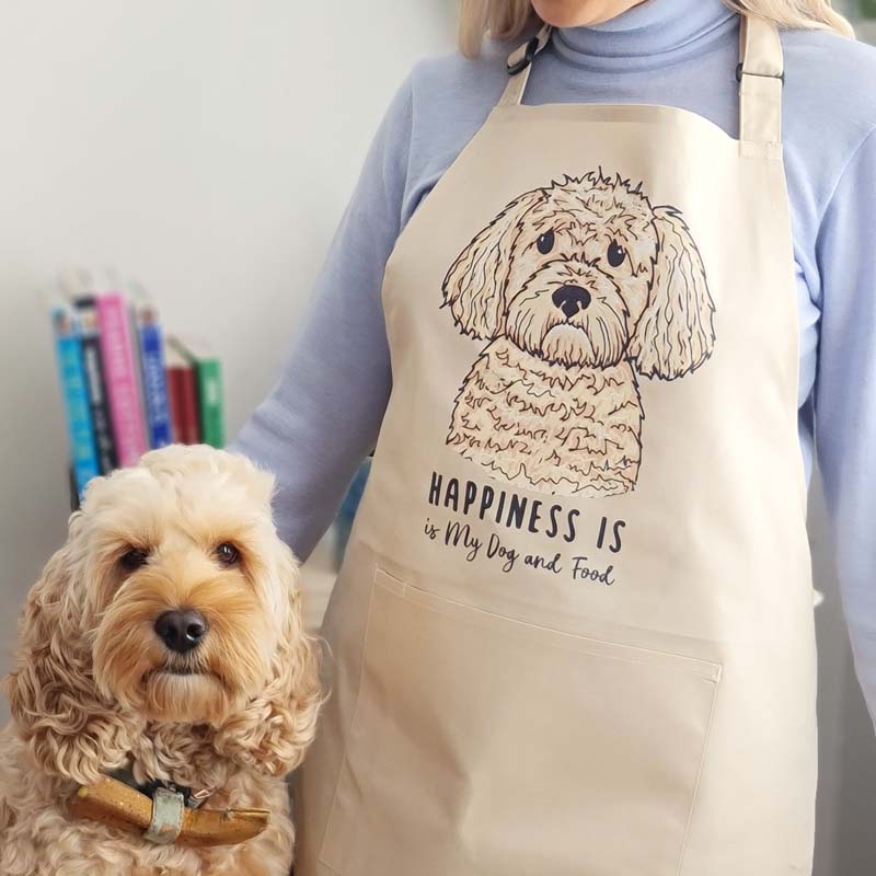 Personalised Happiness is My Dog and Food Apron
