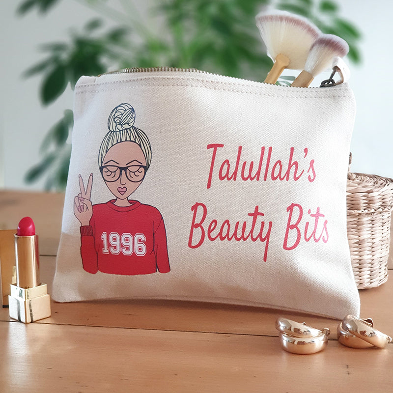 Personalised 'Year of Birth' Makeup Bag