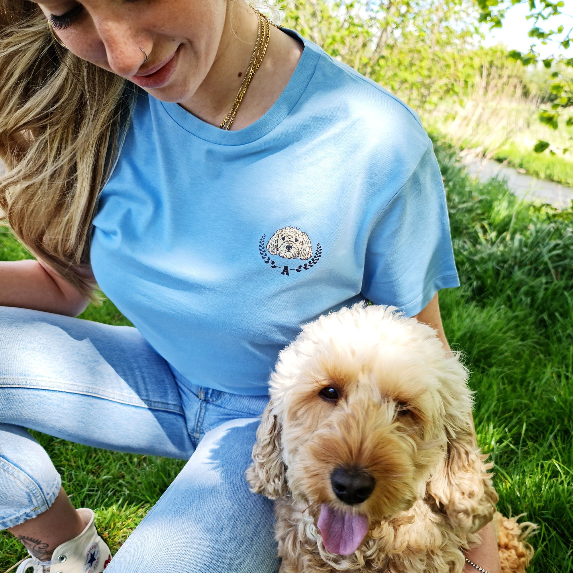 Personalised Dog Lover Varsity T Shirt