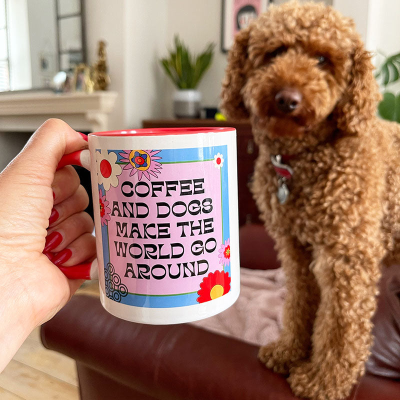 Coffee and dogs make the world go around mug