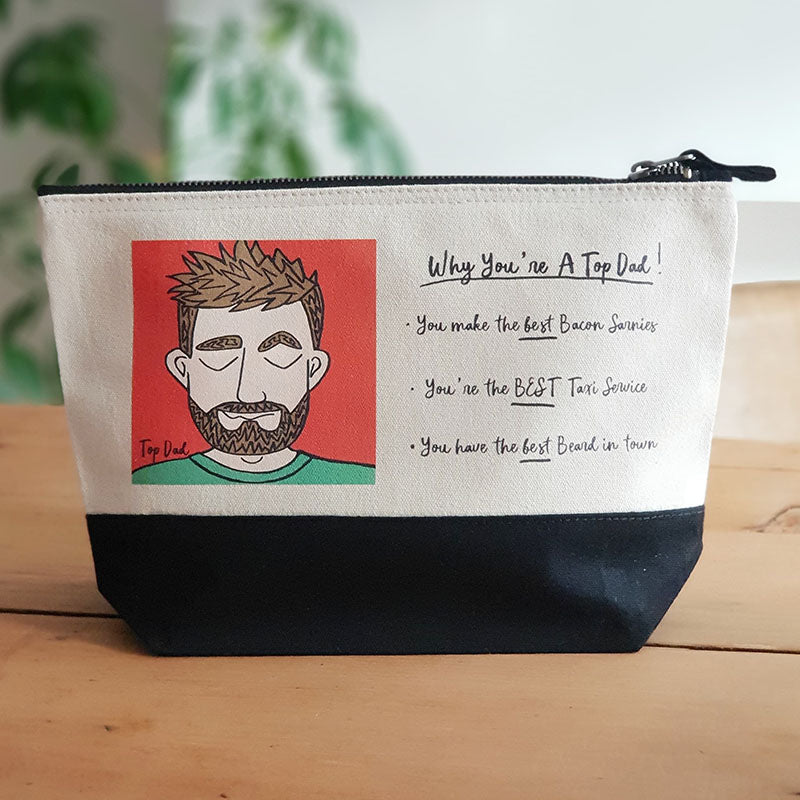 Personalised Top Dad Wash bag