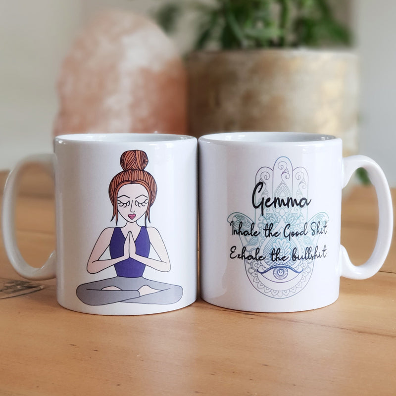 Personalised 'Yoga Girl' Mug